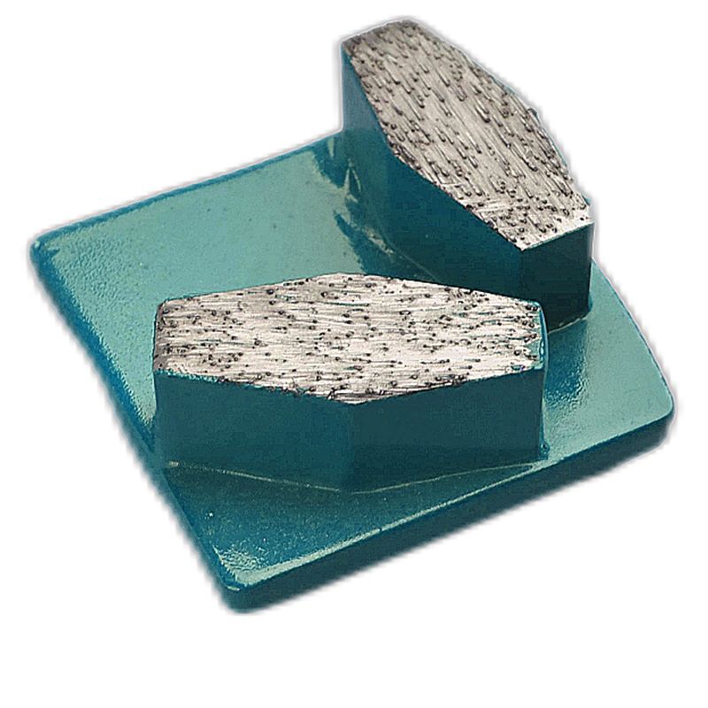 blocco recile doppio segmento esagono diamante macinare scarpe per cemento