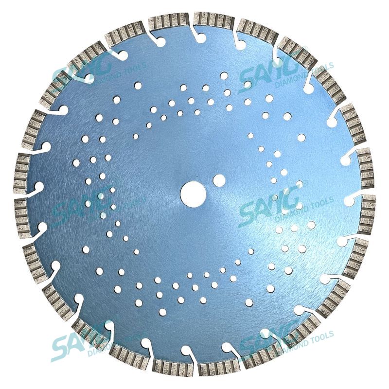 Lampa da sega a diamante per saldatura laser a segmento turbo da 350 mm per tagliare il calcestruzzo