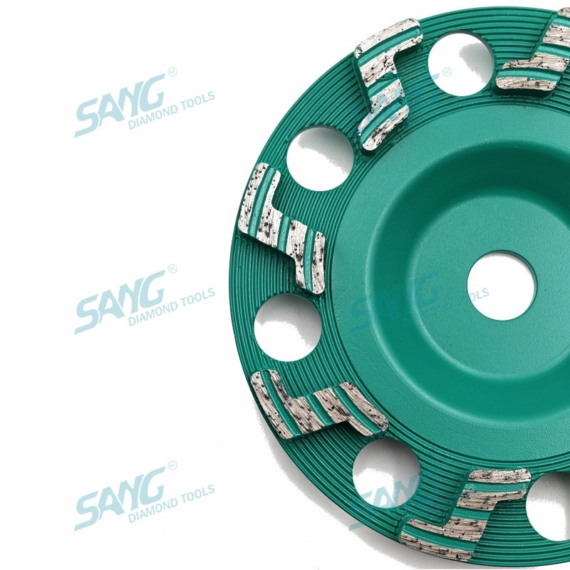 Segmenti a forma Z da 150 mm da 6 pollici Z Blocco abrasivo a abrasile Diamante a tazza di macinatura per cemento