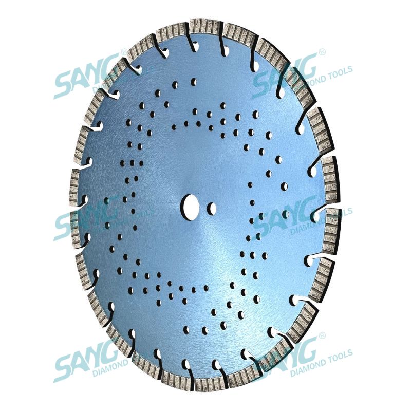 Lampa da sega a diamante per saldatura laser a segmento turbo da 350 mm per tagliare il calcestruzzo
