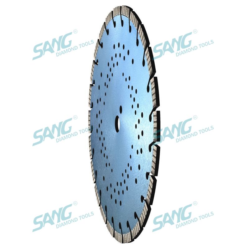 Lampa da sega a diamante per saldatura laser a segmento turbo da 350 mm per tagliare il calcestruzzo