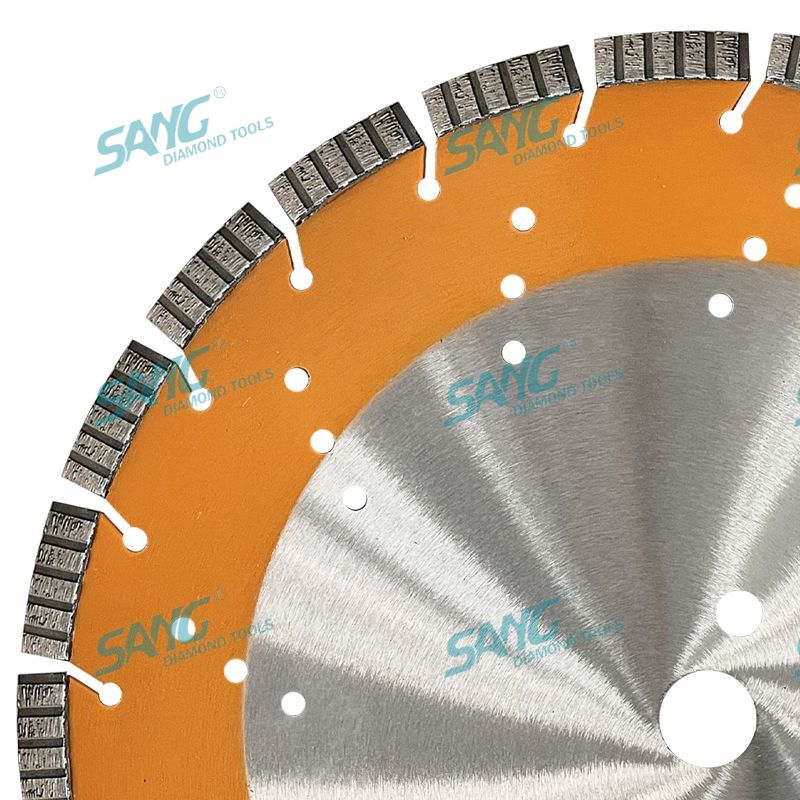 Lama da sega a diamante segmentata da 14 pollici da 350 mm per sega a diamante per il calcestruzzo di rinforzo per rinforzare il calcestruzzo